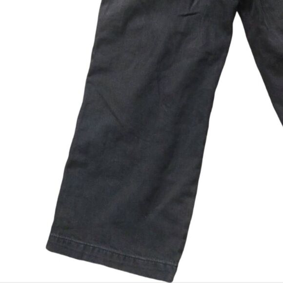 TOPSHOP MOTO Black Wide Leg Crop Jeans Gold Side Stripe 26 - Picture 5 of 13